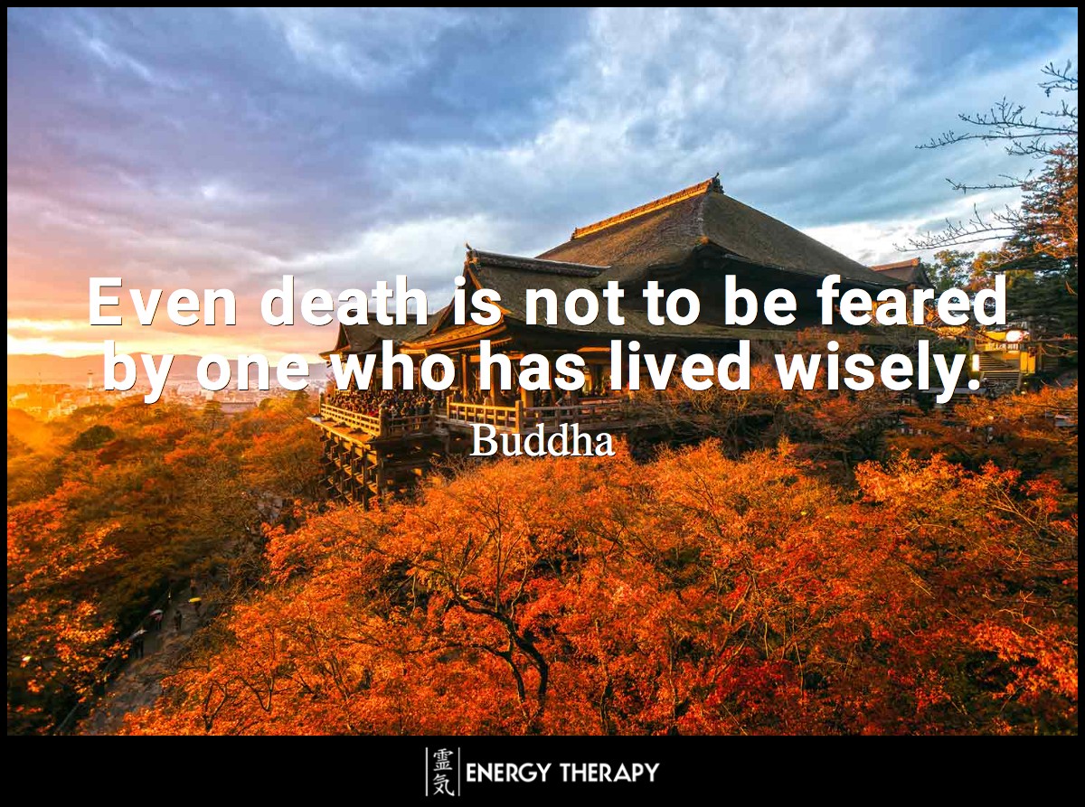 Even death is not to be feared by one who has lived wisely. ~ Buddha