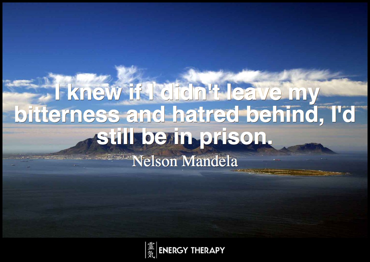 As I walked out the door toward the gate that would lead to my freedom, I knew if I didn't leave my bitterness and hatred behind, I'd still be in prison. ~ Nelson Mandela
