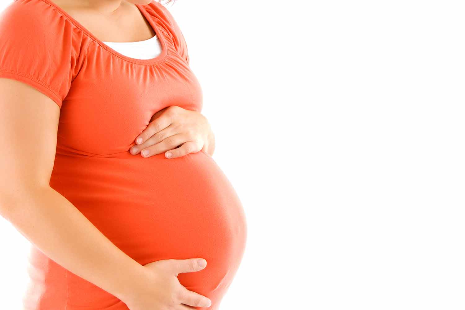 pregnant woman showing bump