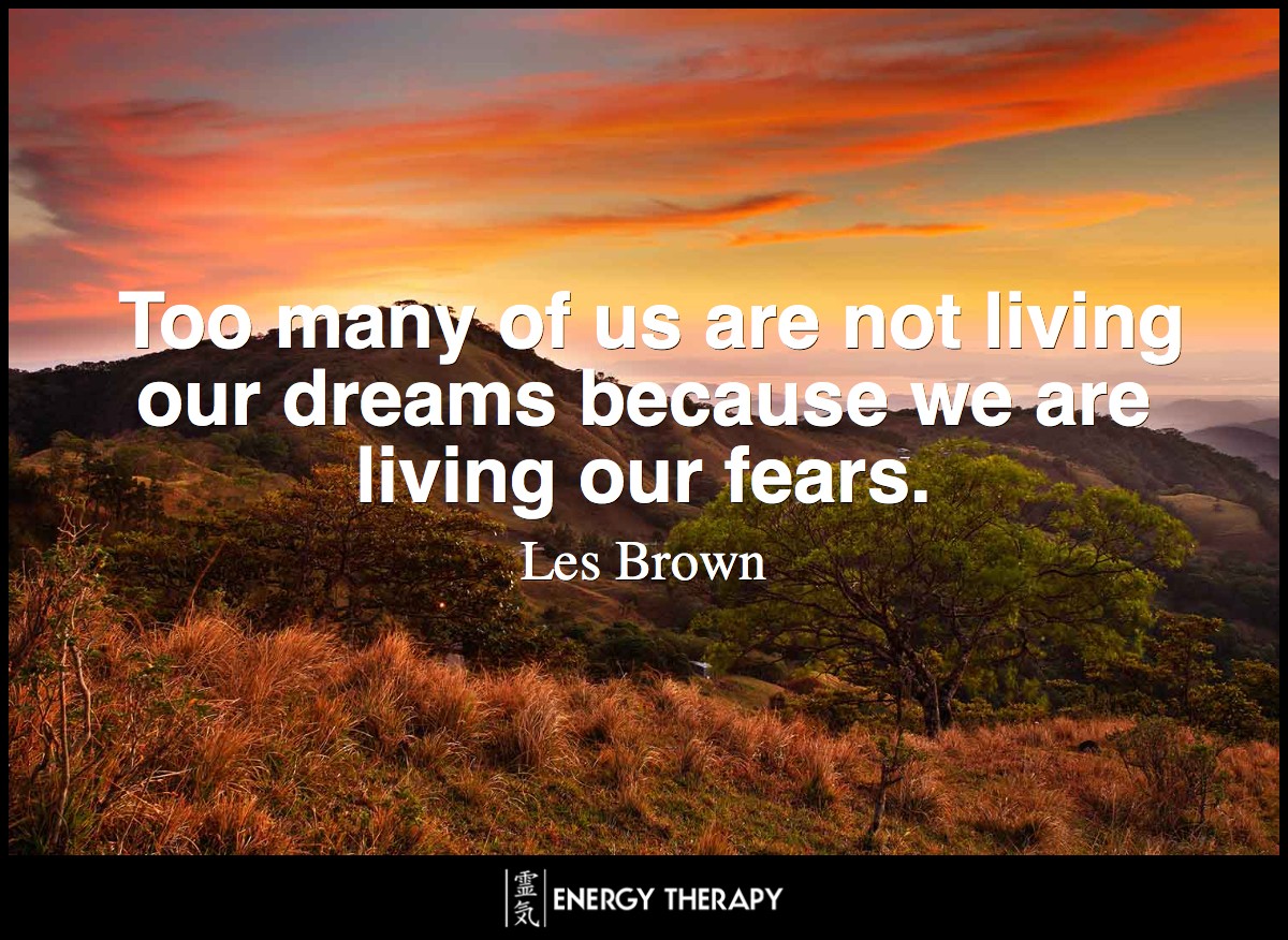 Too many of us are not living our dreams because we are living our fears. ~ Les Brown